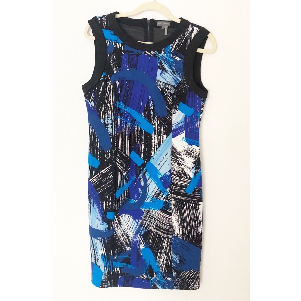Blue & Black Size 6 Vince Camuto Sheath Dress